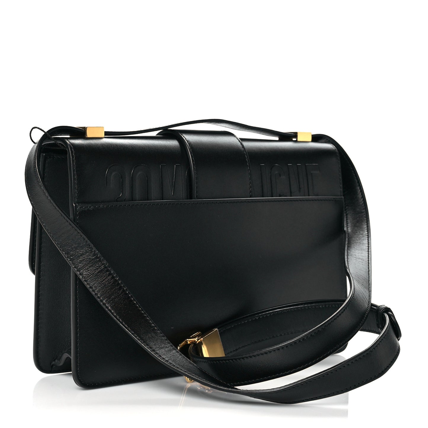 Smooth Calfskin 30 Montaigne Flap Bag Black