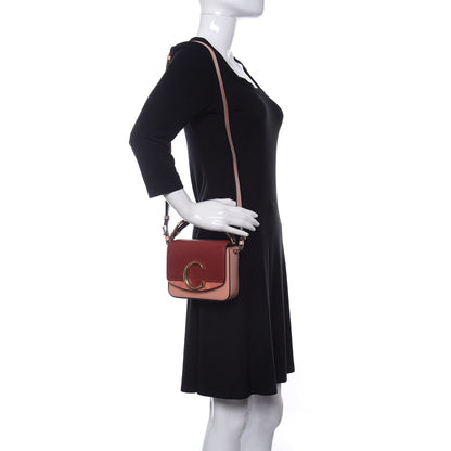 Chloe Shiny Calfskin Goatskin Mini C Double Carry Fallow Pink 2 of 12