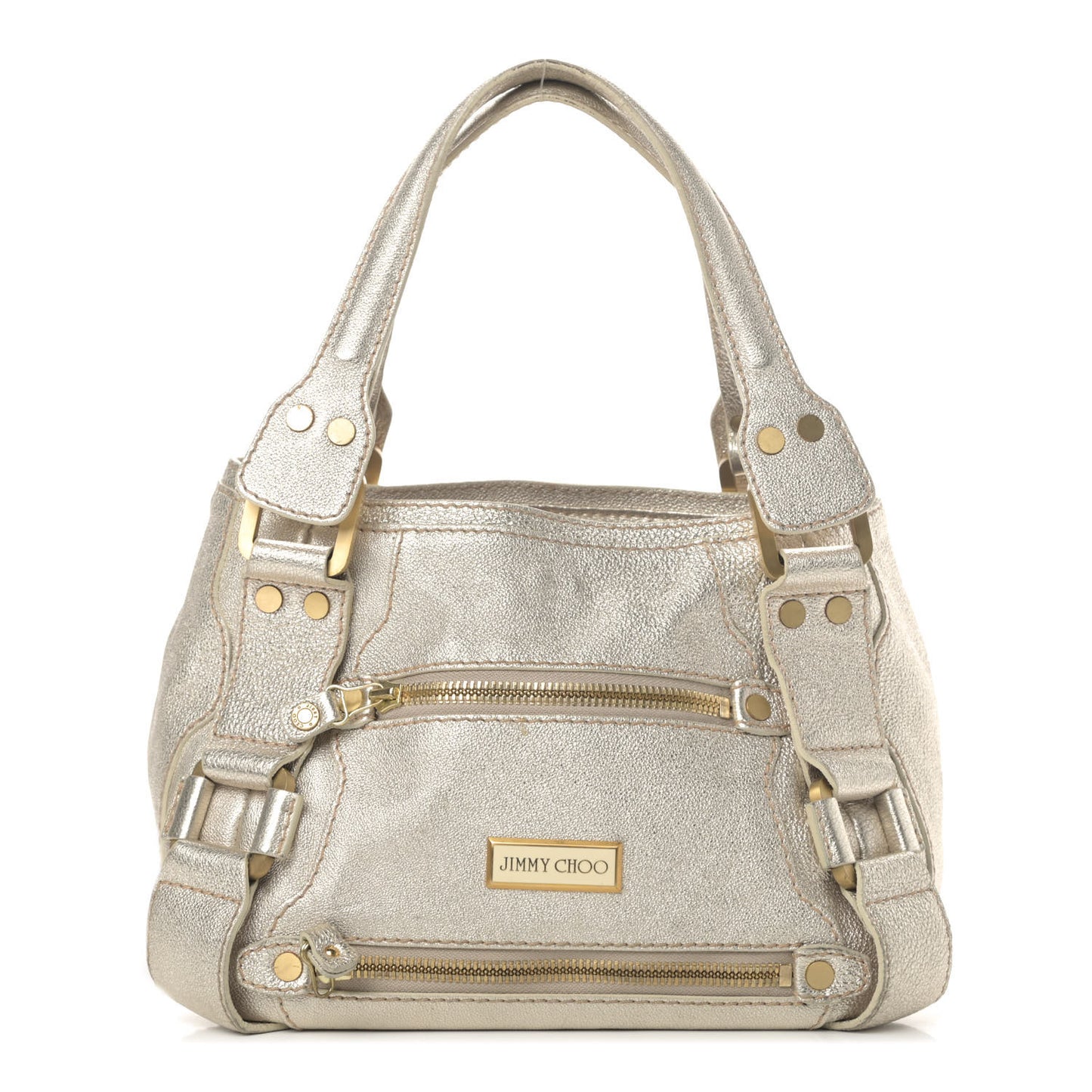 Metallic Calfskin Mahala Tote Gold