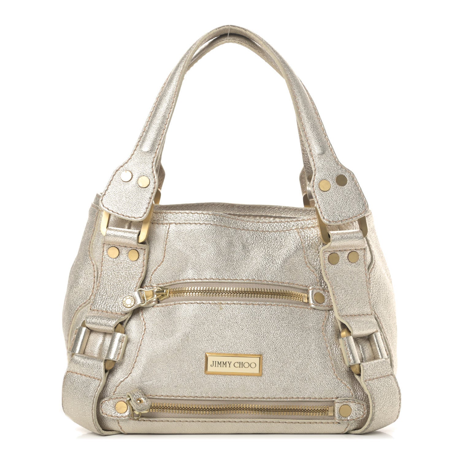 Jimmy Choo Metallic Calfskin Mahala Tote Gold 1 of 5