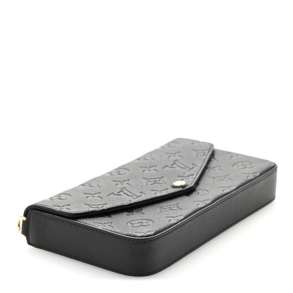 Louis Vuitton Empreinte Pochette Felicie Chain Wallet Black 5 of 12