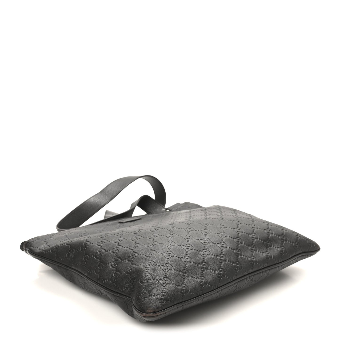 Guccissima Medium Flat Messenger Bag Black