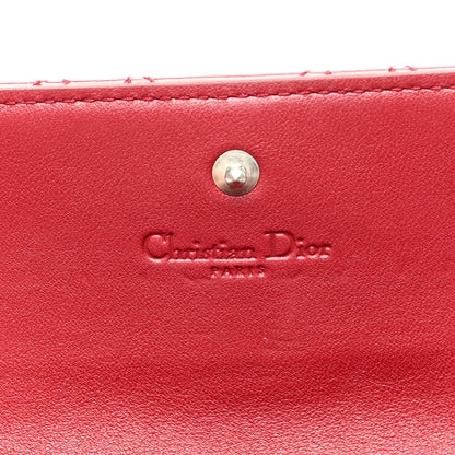 Christian Dior Patent Cannage Lady Dior Rendezvous Wallet On Chain Rouge Ceris 6 of 10