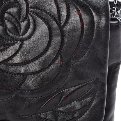 Chanel Lambskin Tweed Large Camellia Petals Flap Black 15 of 19