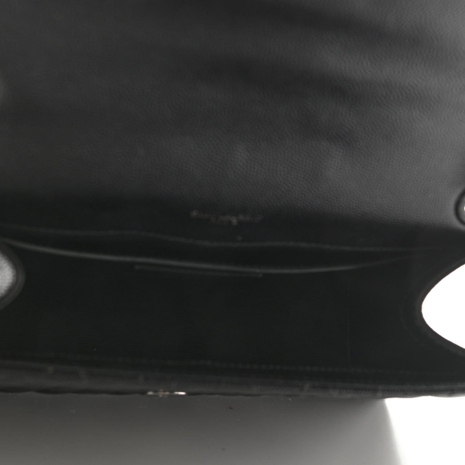 Saint Laurent Grain De Poudre Textured Mixed Matelasse Triquilt Medium Monogram Satchel Black 5 of 16