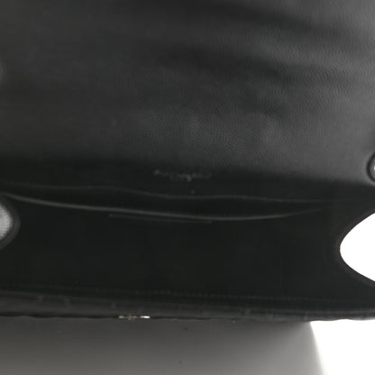 Saint Laurent Grain De Poudre Textured Mixed Matelasse Triquilt Medium Monogram Satchel Black 5 of 16