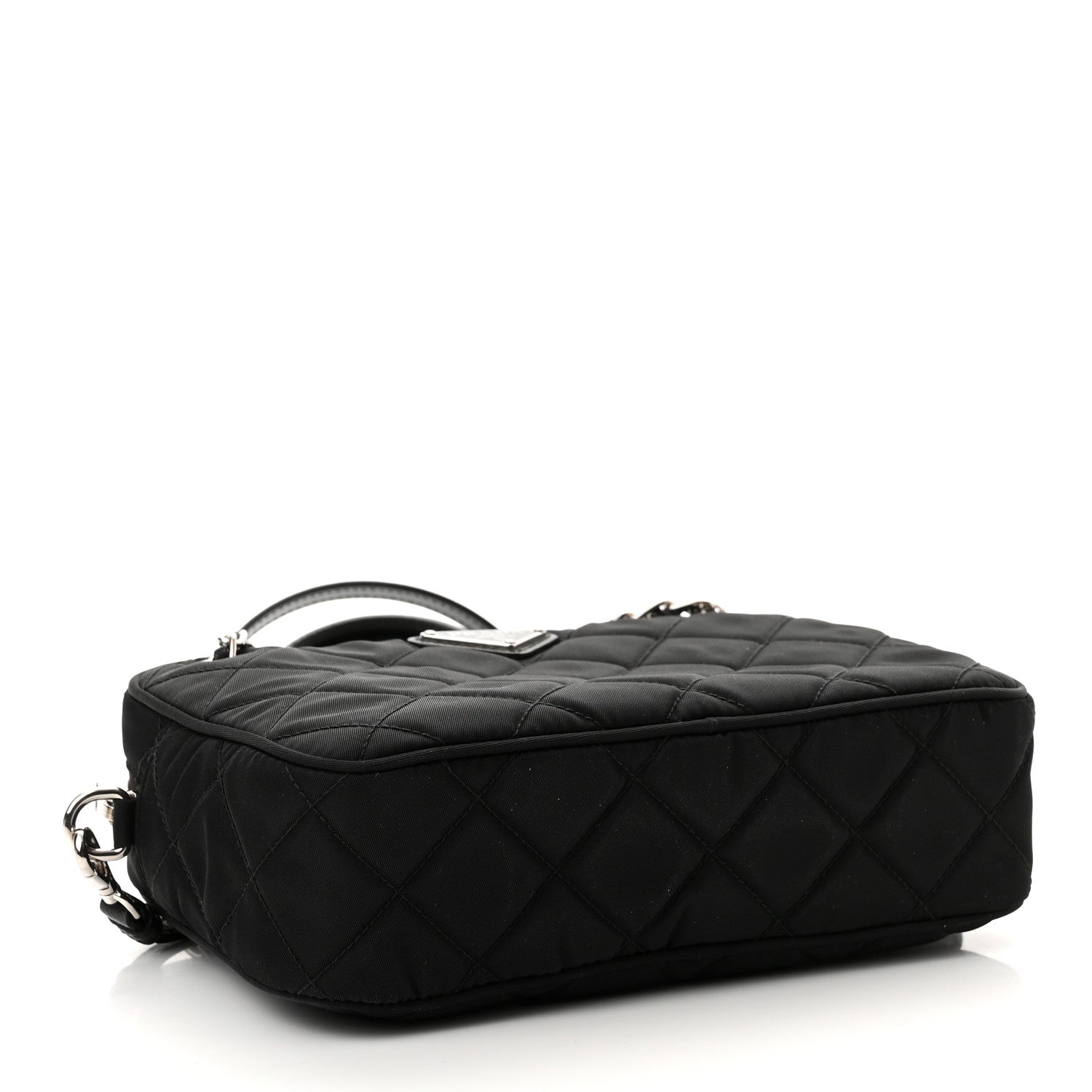 Prada Nylon Tessuto Impuntu Quilted Bandoliera Crossbody Bag Black 3 of 8