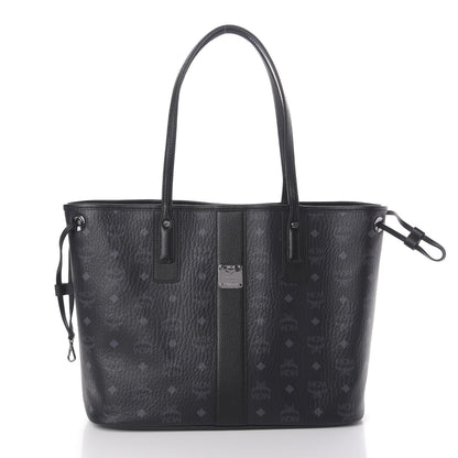 MCM Visetos Medium Liz Reversible Shopper Tote Black 3 of 15