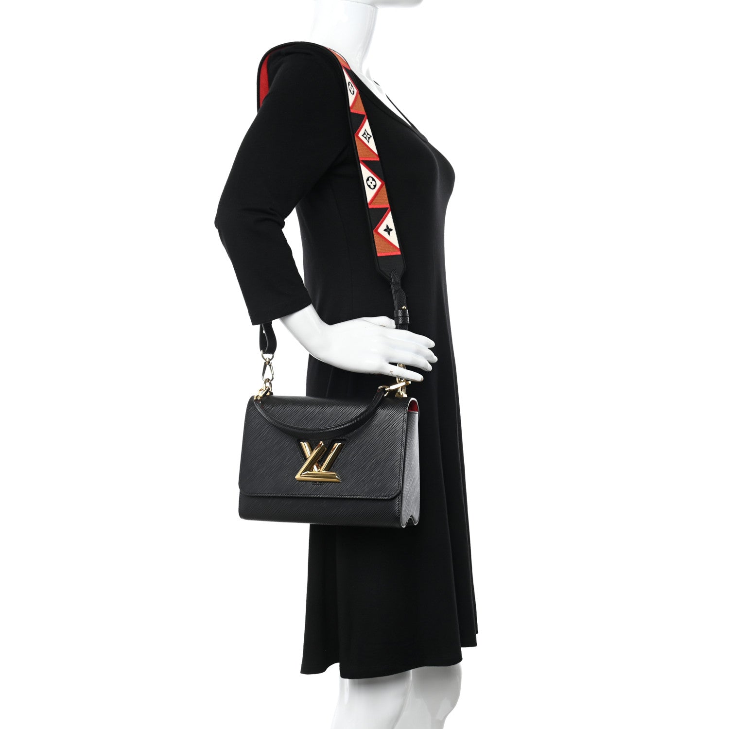 Louis Vuitton Epi Monogram Twist MM Black 2 of 10