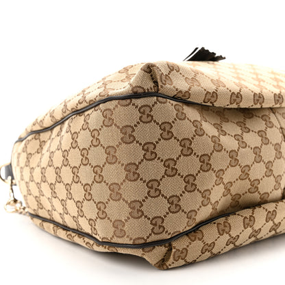Gucci Monogram Margaux Calfskin Medium Emily Hobo Beige Ebony Cocoa 9 of 10