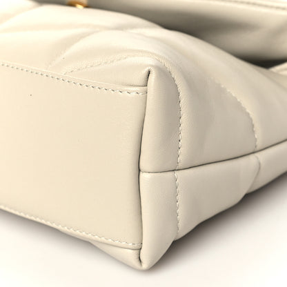 Saint Laurent Lambskin Quilted Toy Loulou Puffer Monogram Chain Satchel Crema Soft 10 of 11