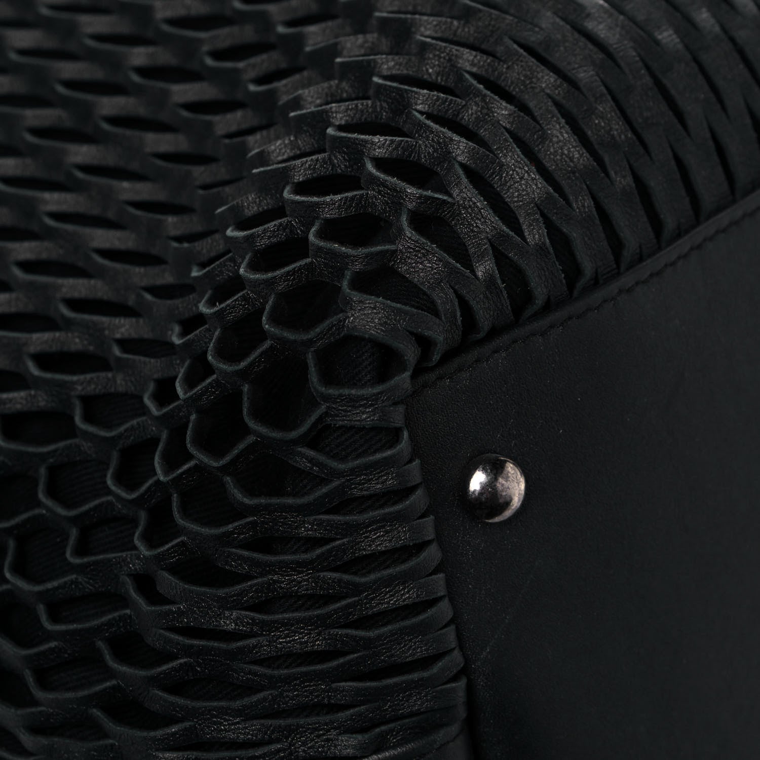 Chanel Calfskin Laser Cut Perforated CC Tote Black 10 of 12