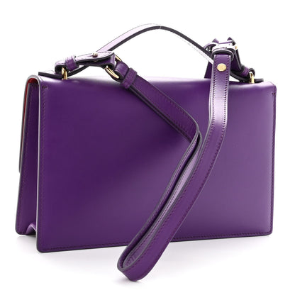 Salvatore Ferragamo Smooth Calfskin Aileen Gancio Lock Shoulder Bag Purple 3 of 10