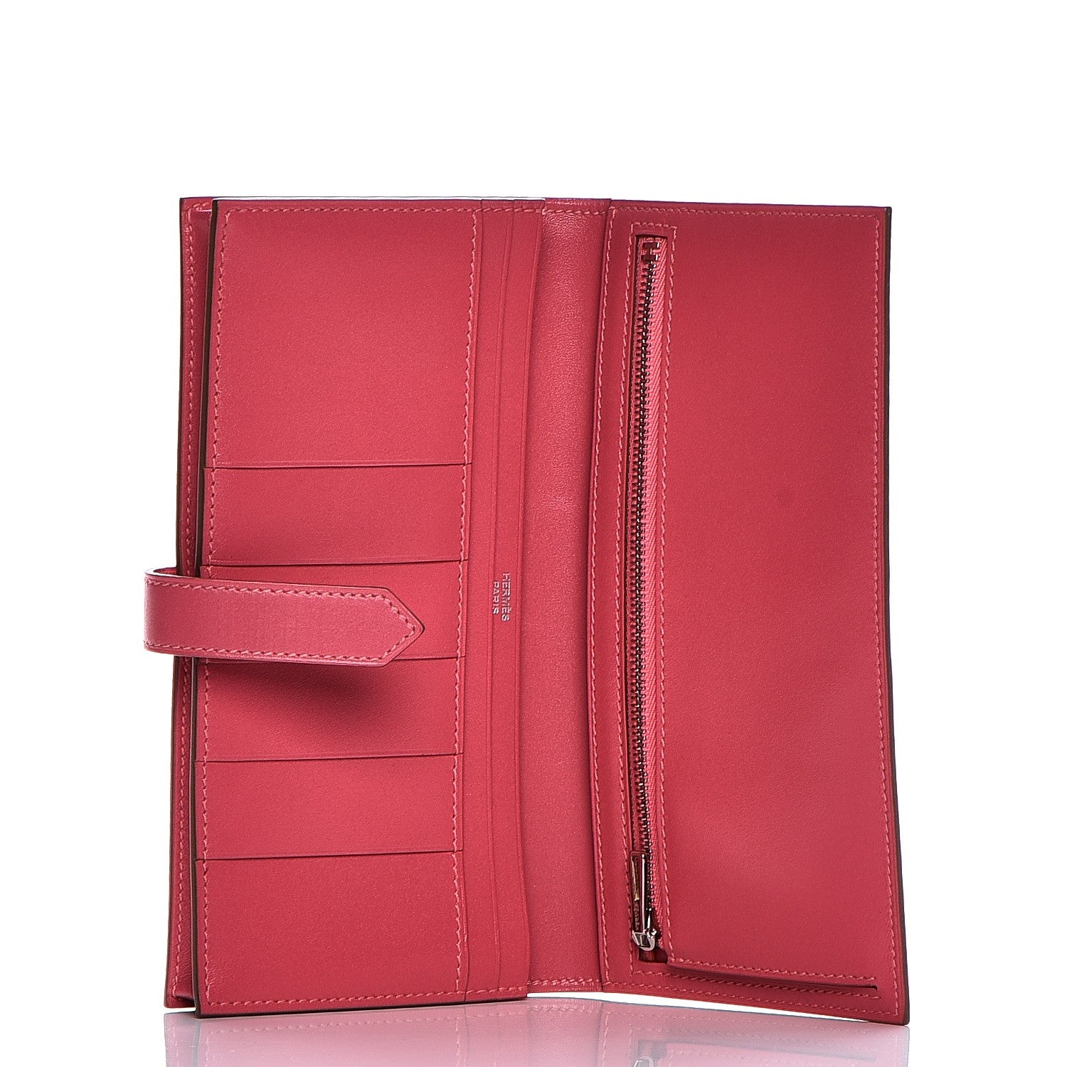 Hermes Tadelakt Bearn Gusset Wallet Rose Azalee 6 of 10