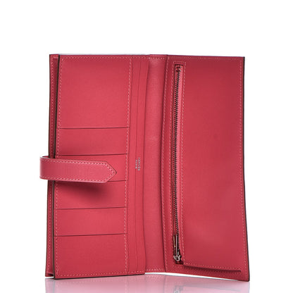 Hermes Tadelakt Bearn Gusset Wallet Rose Azalee 6 of 10