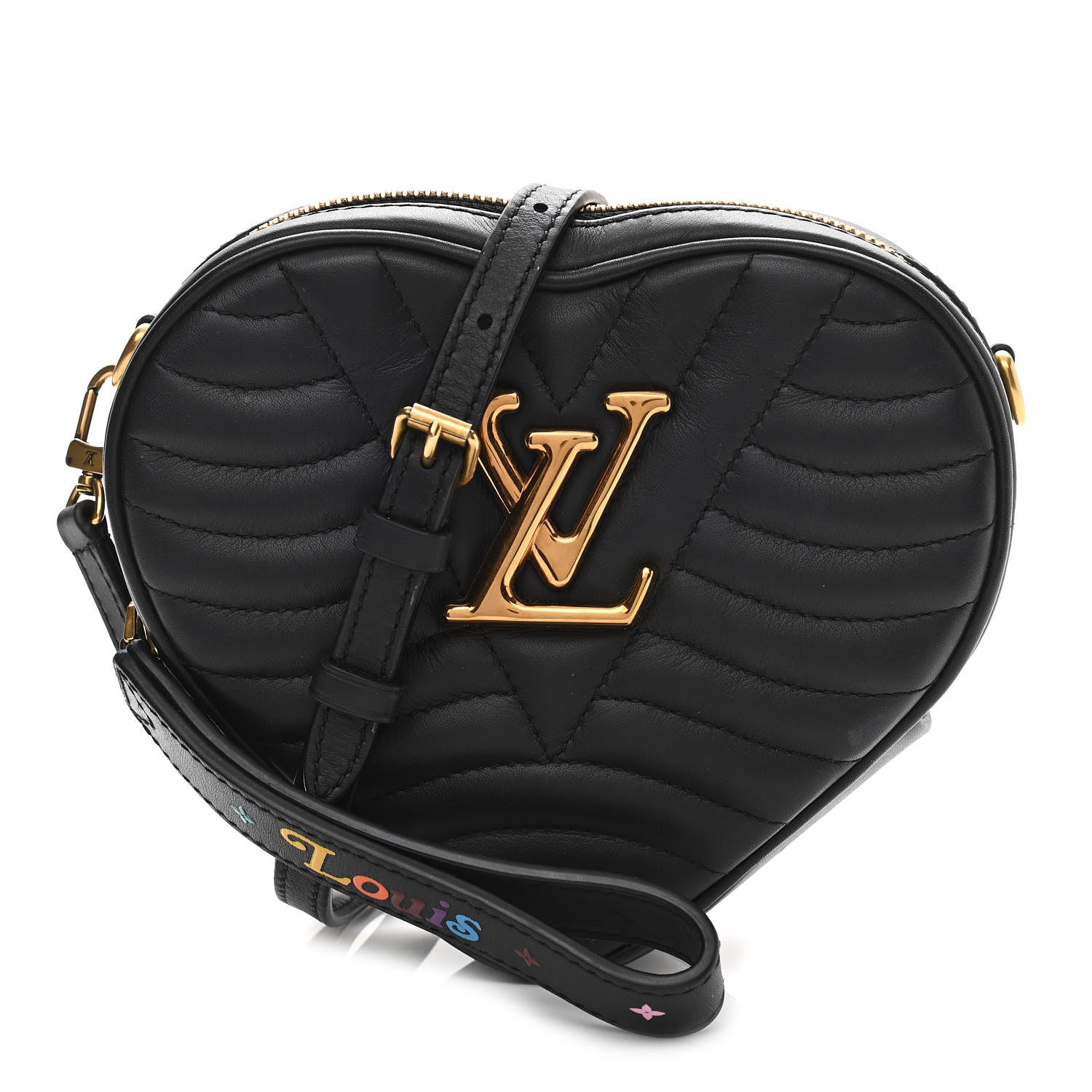Louis Vuitton Calfskin New Wave Heart Bag Black 1 of 10