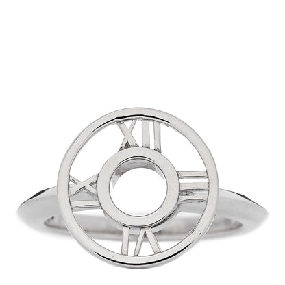 Tiffany Sterling Silver Atlas Round Medallion Ring 51 5.75 1 of 5