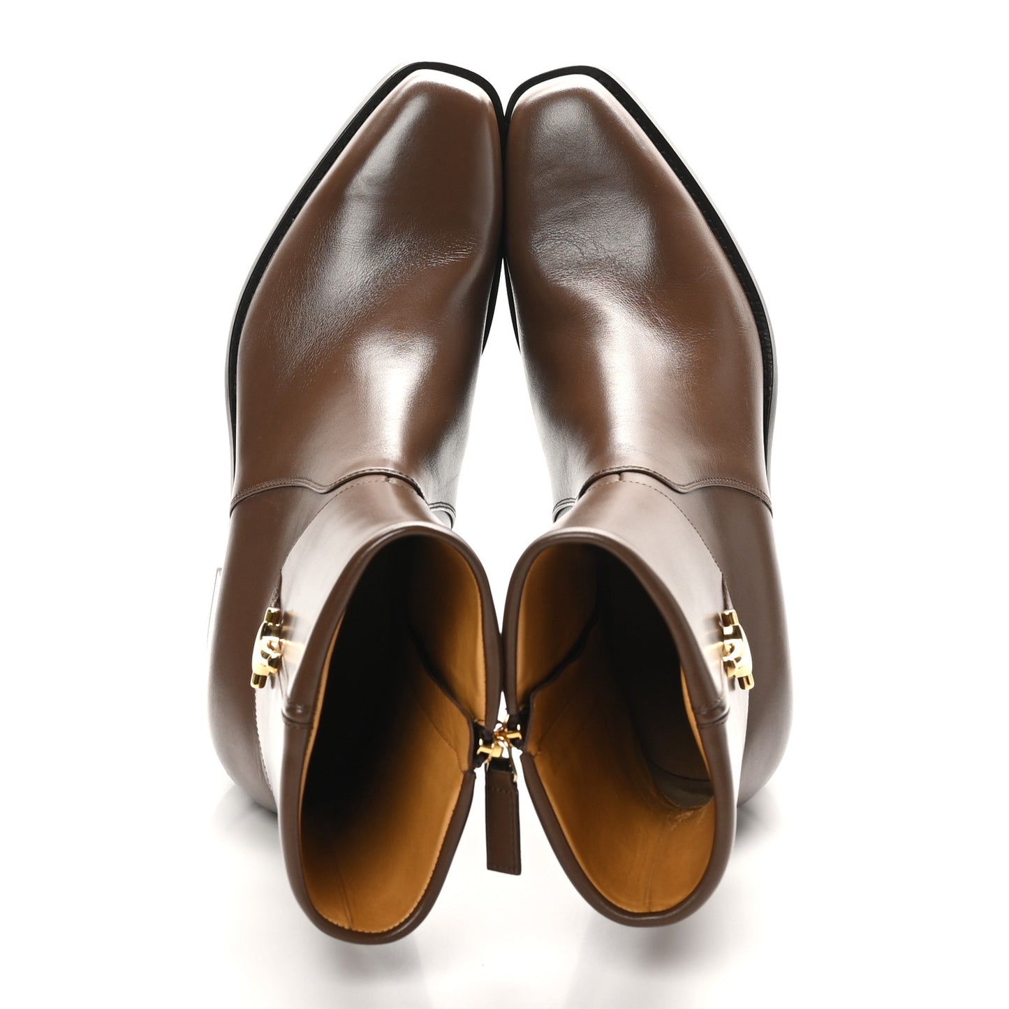 Calfskin Horsebit Mens Elizabeth Ankle Boots  9 Brown Sugar