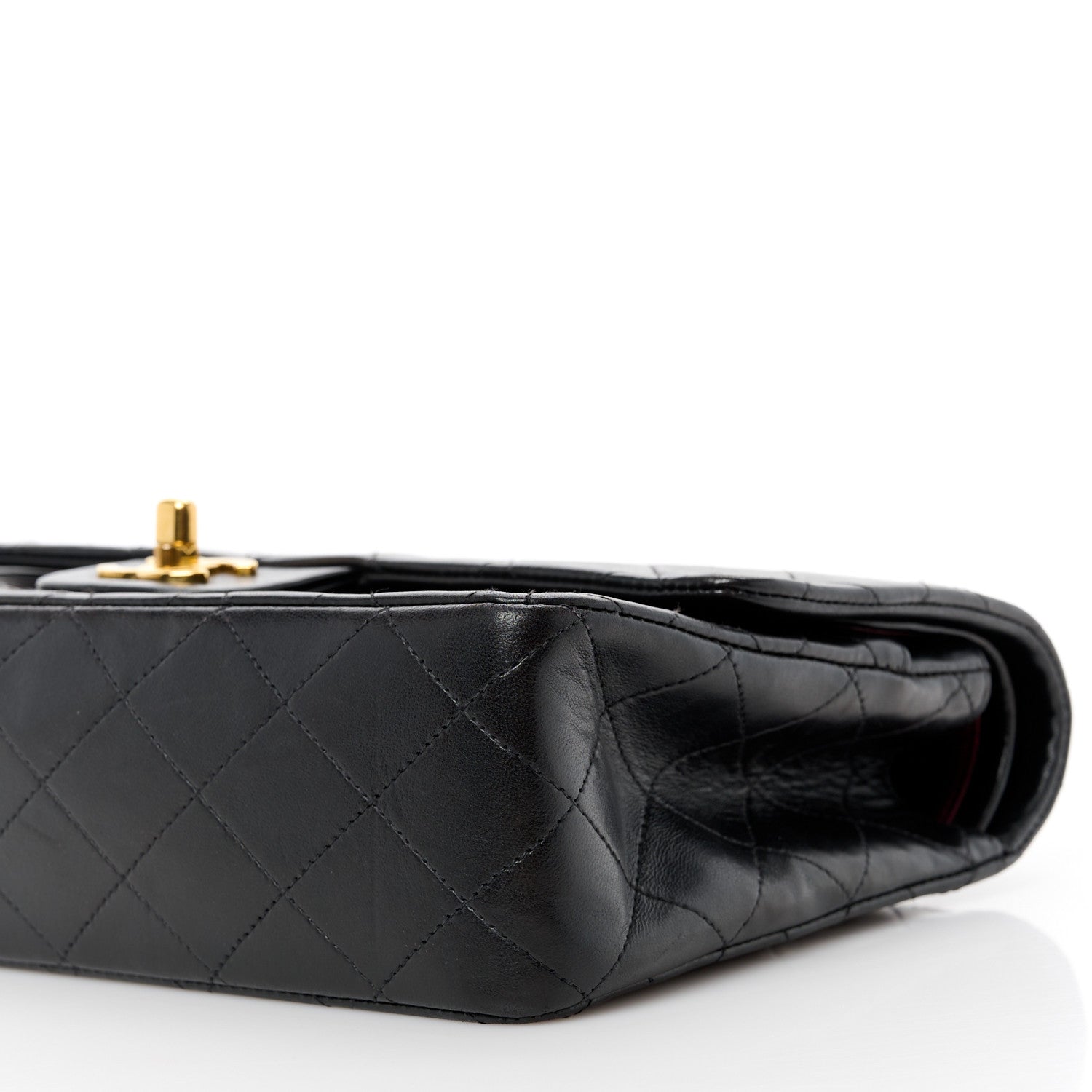 Chanel Lambskin Quilted Medium Double Flap Black 12 of 12