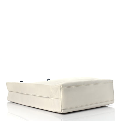 Balenciaga Calfskin Medium Logo North South Shopping Tote White 4 of 10