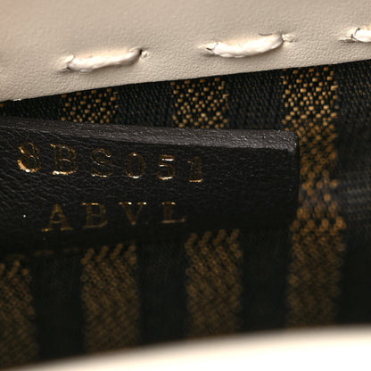 Fendi Vitello King Plexiglass Logo Embossed Mini Fendi Sunshine Shopper Tote White Ice 7 of 9