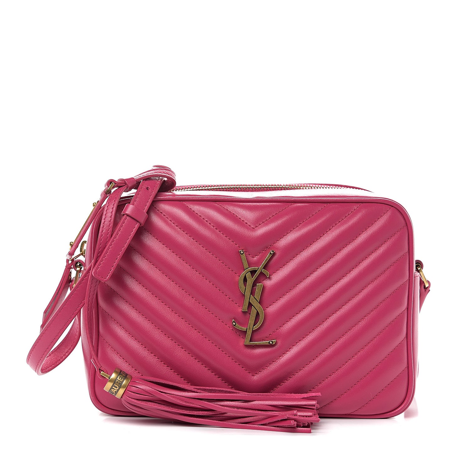 Calfskin Matelasse Monogram Lou Camera Bag Bright Pink