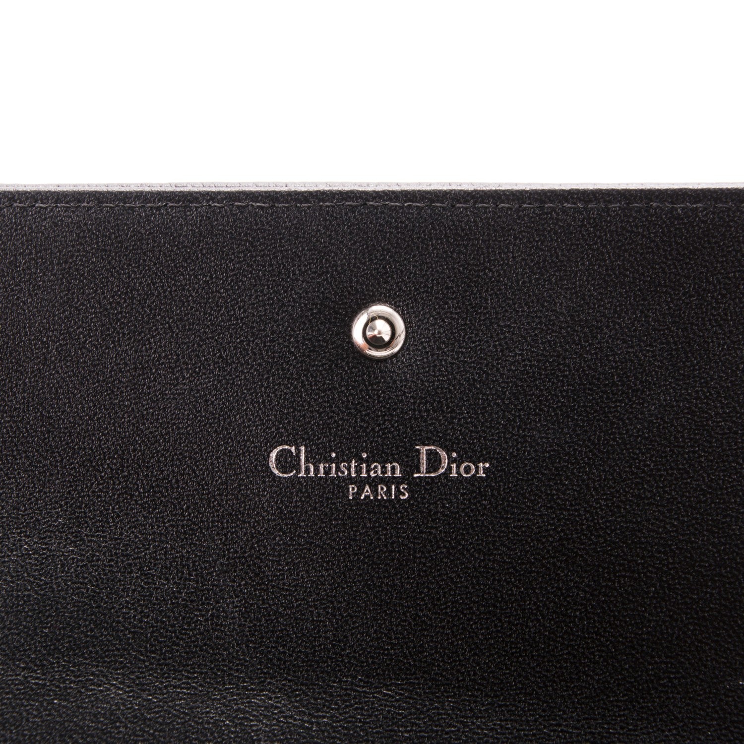 Christian Dior Grained Calfskin Diorama Croisiere Chain Wallet Black 5 of 7