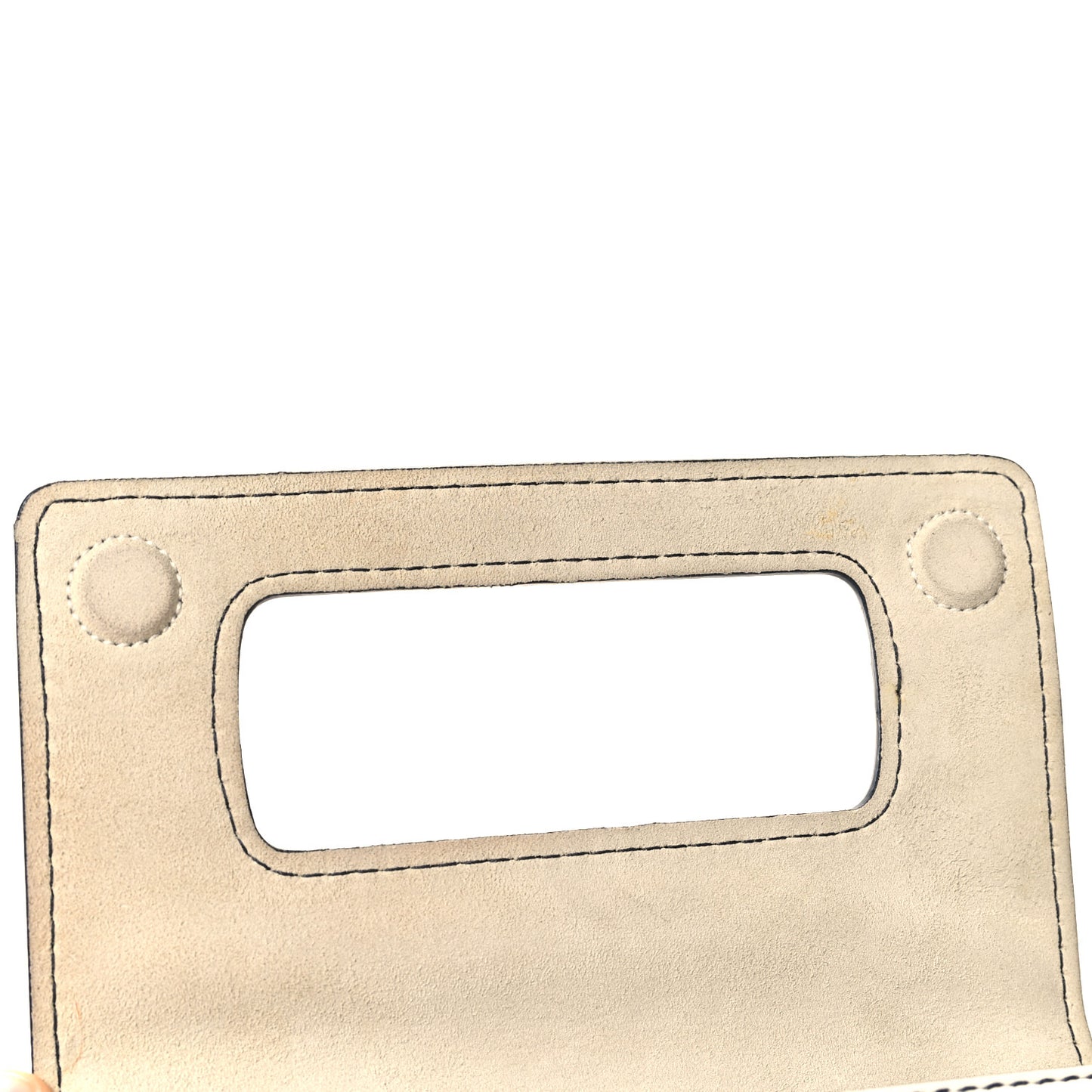 Calfskin J'Adior Chain Flap Bag Beige Black