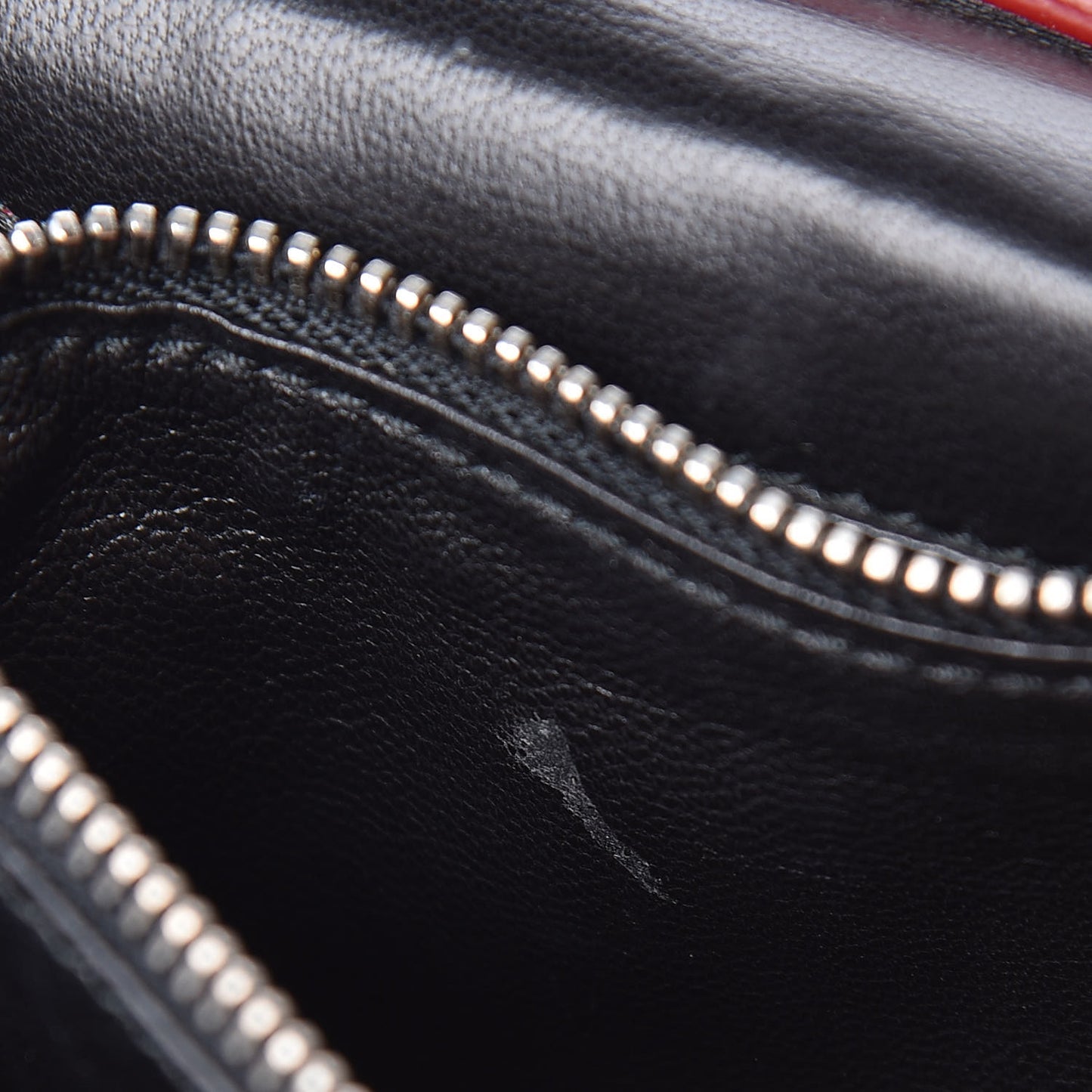 Saffiano Vernice Wallet with Strap Rosso