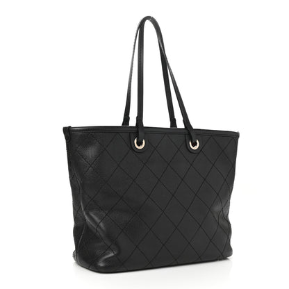 Chanel Grained Calfskin Shopping Fever Tote Black 4 of 12