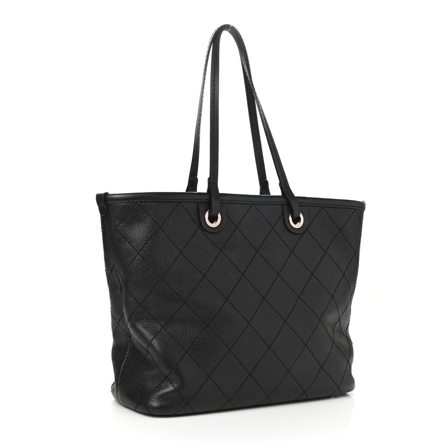 Chanel Grained Calfskin Shopping Fever Tote Black 4 of 12