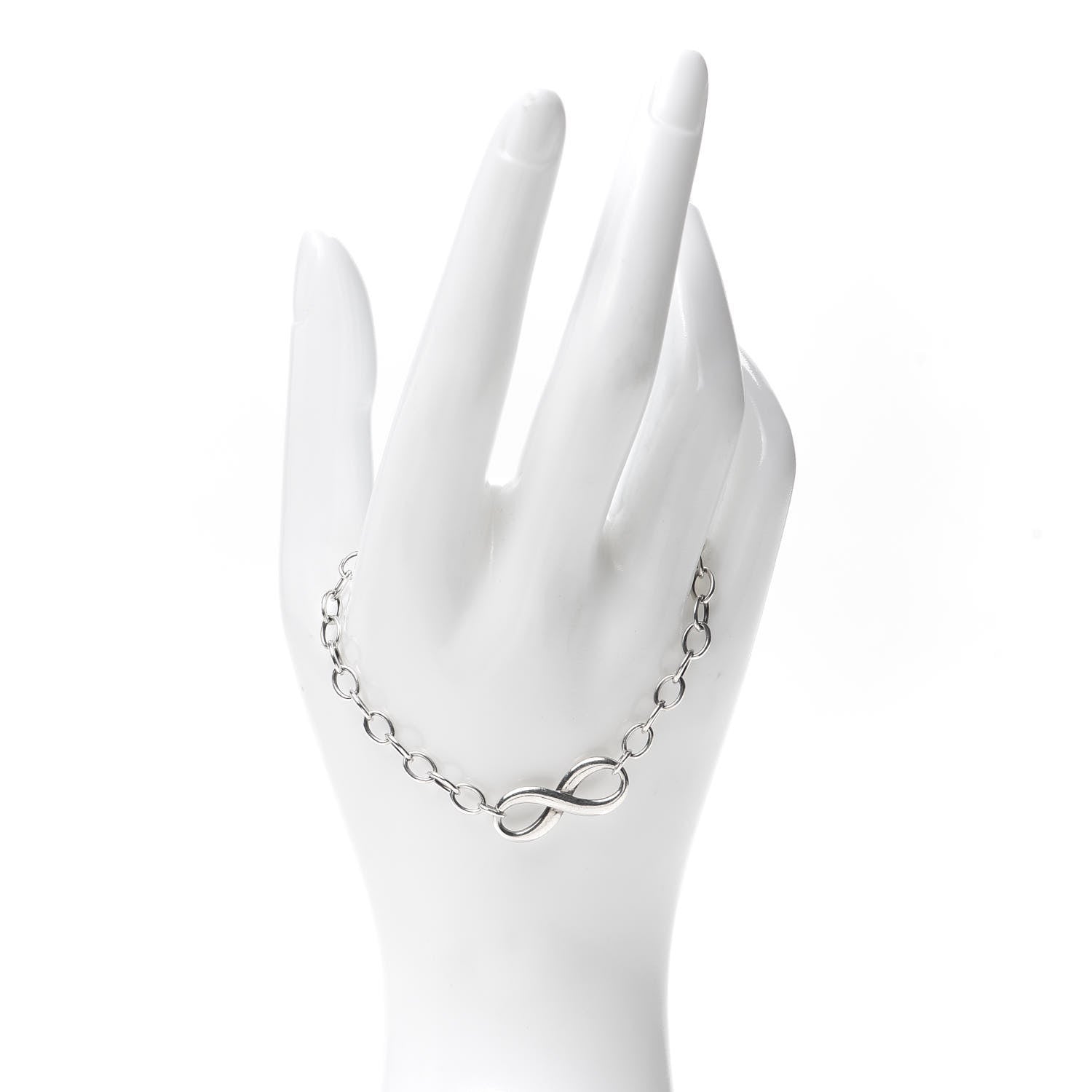 Tiffany Sterling Silver Infinity Chain Bracelet 2 of 6