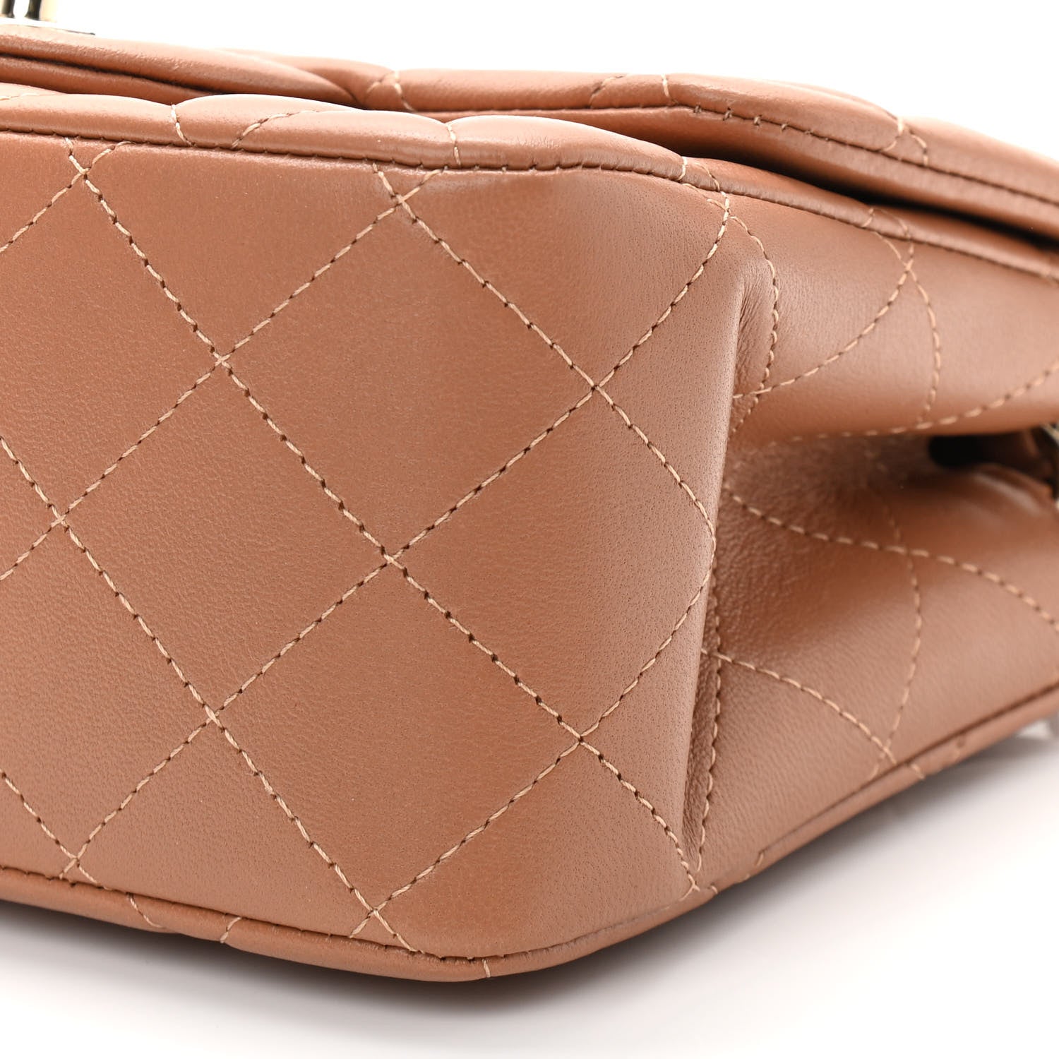 Chanel Lambskin Quilted Mini Square Flap Brown 10 of 11