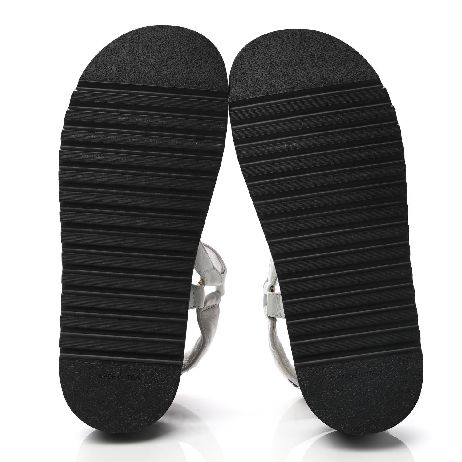 Chanel Lambskin Quilted CC Logo Platform Sandals 37.5 Black White Pink 5 of 11