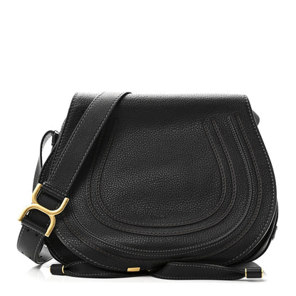 Chloe Calfskin Medium Marcie Round Crossbody Bag Black 1 of 9