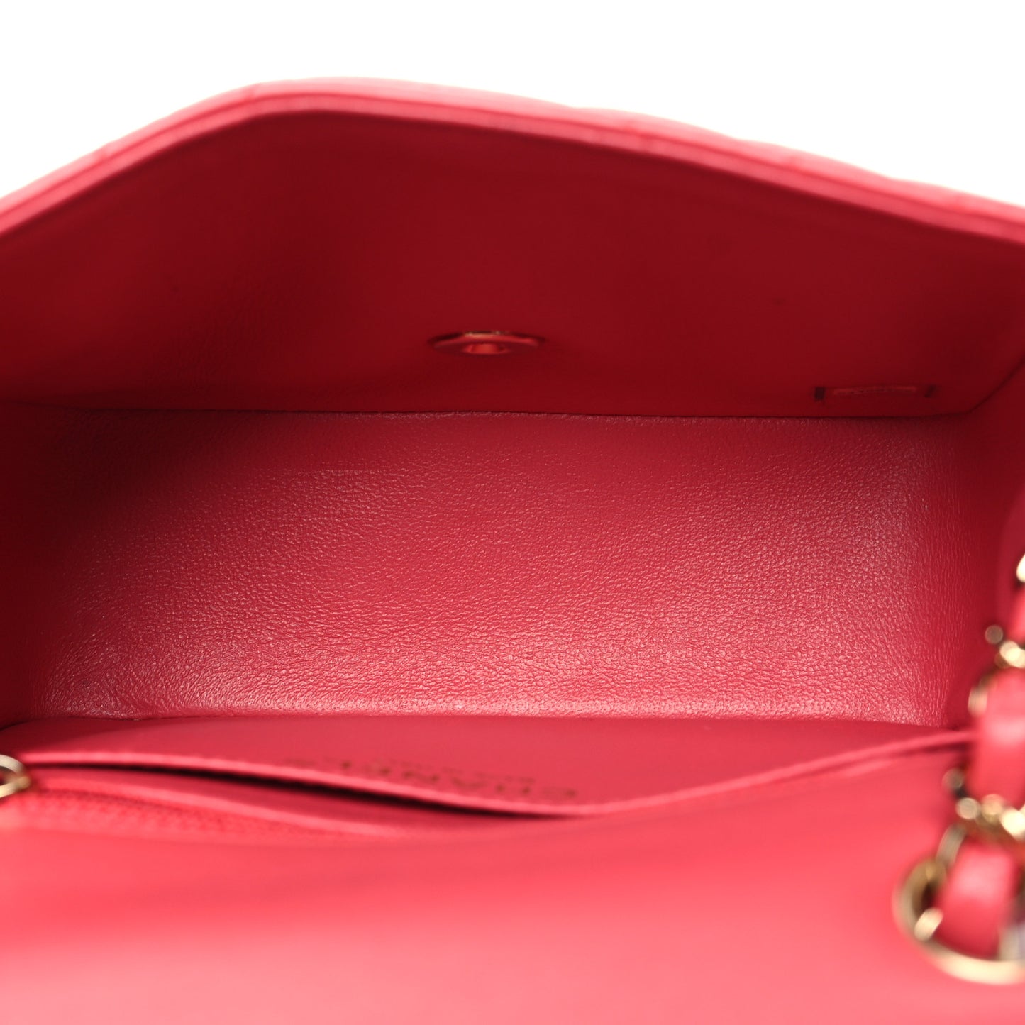 Lambskin Chevron Quilted Mini Square Flap Pink