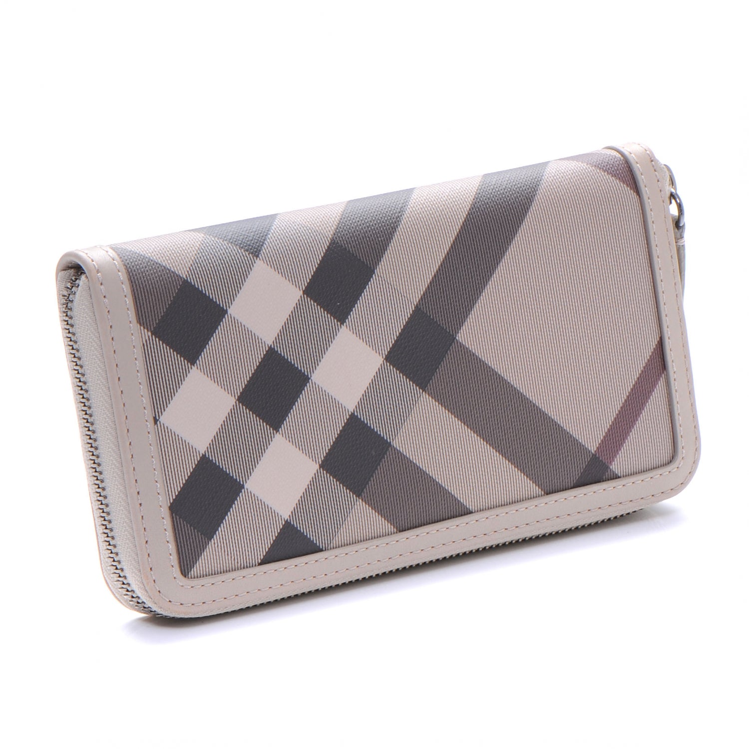 Burberry PVC Smoked Check Ziggy Zip Around Wallet 3 of 7