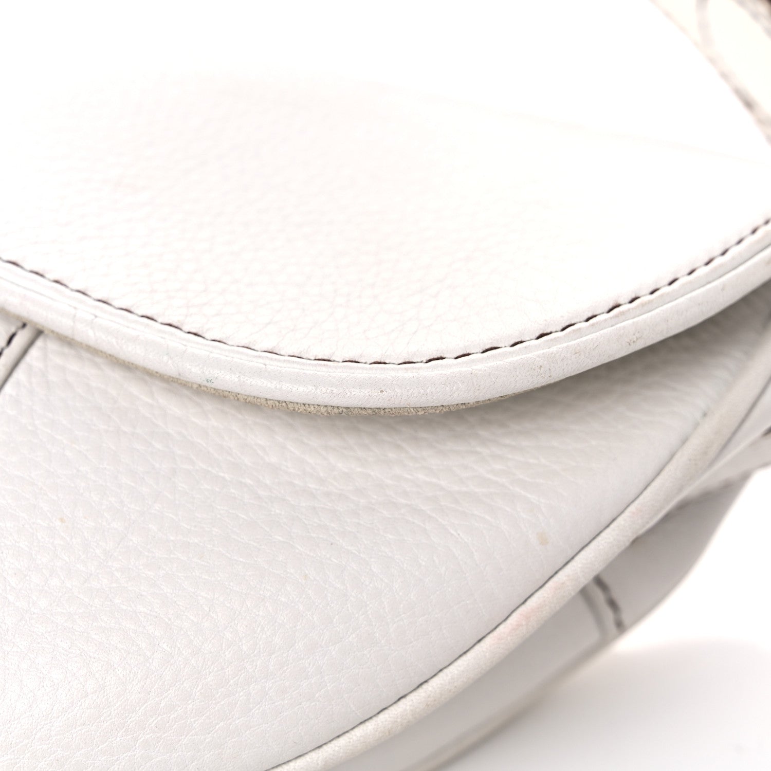 Christian Dior Calfskin Saddle Bag White 14 of 27
