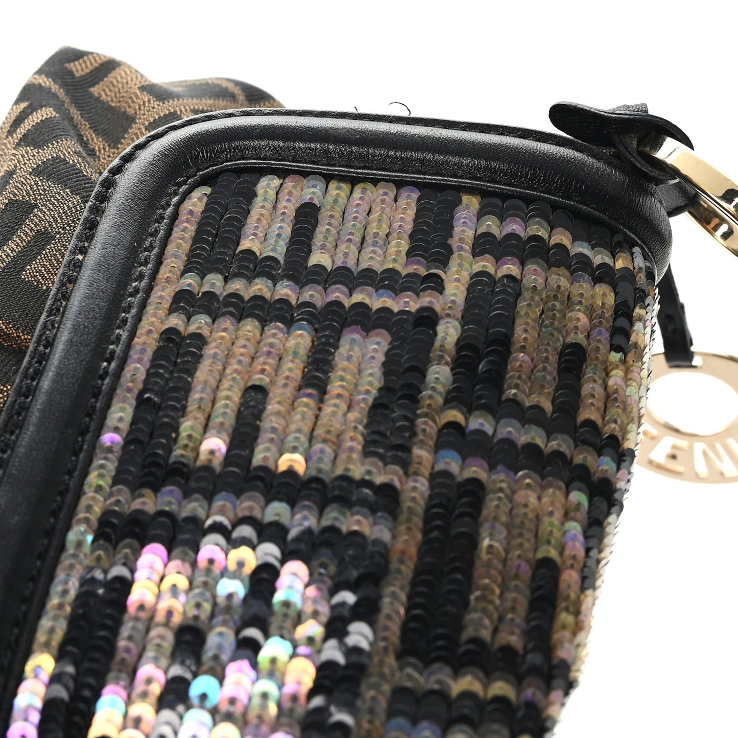 Zucca Sequin Chef Shoulder Bag Tobacco