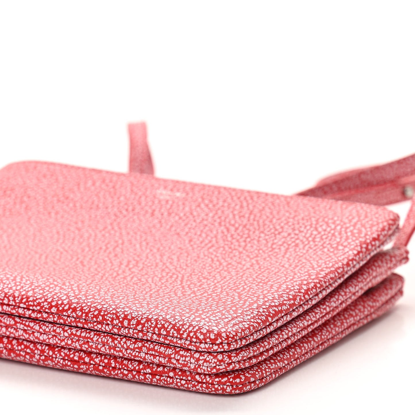 Goatskin Small Trio Crossbody Bag Scarlet