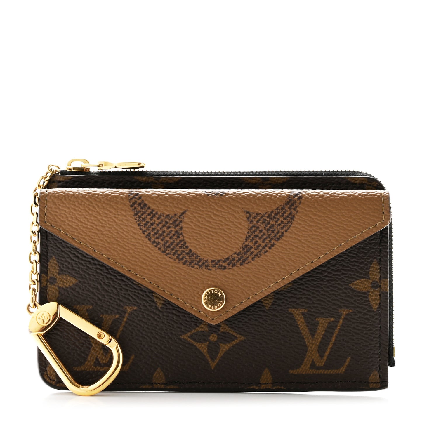 Reverse Monogram Recto Verso Card Holder Brown