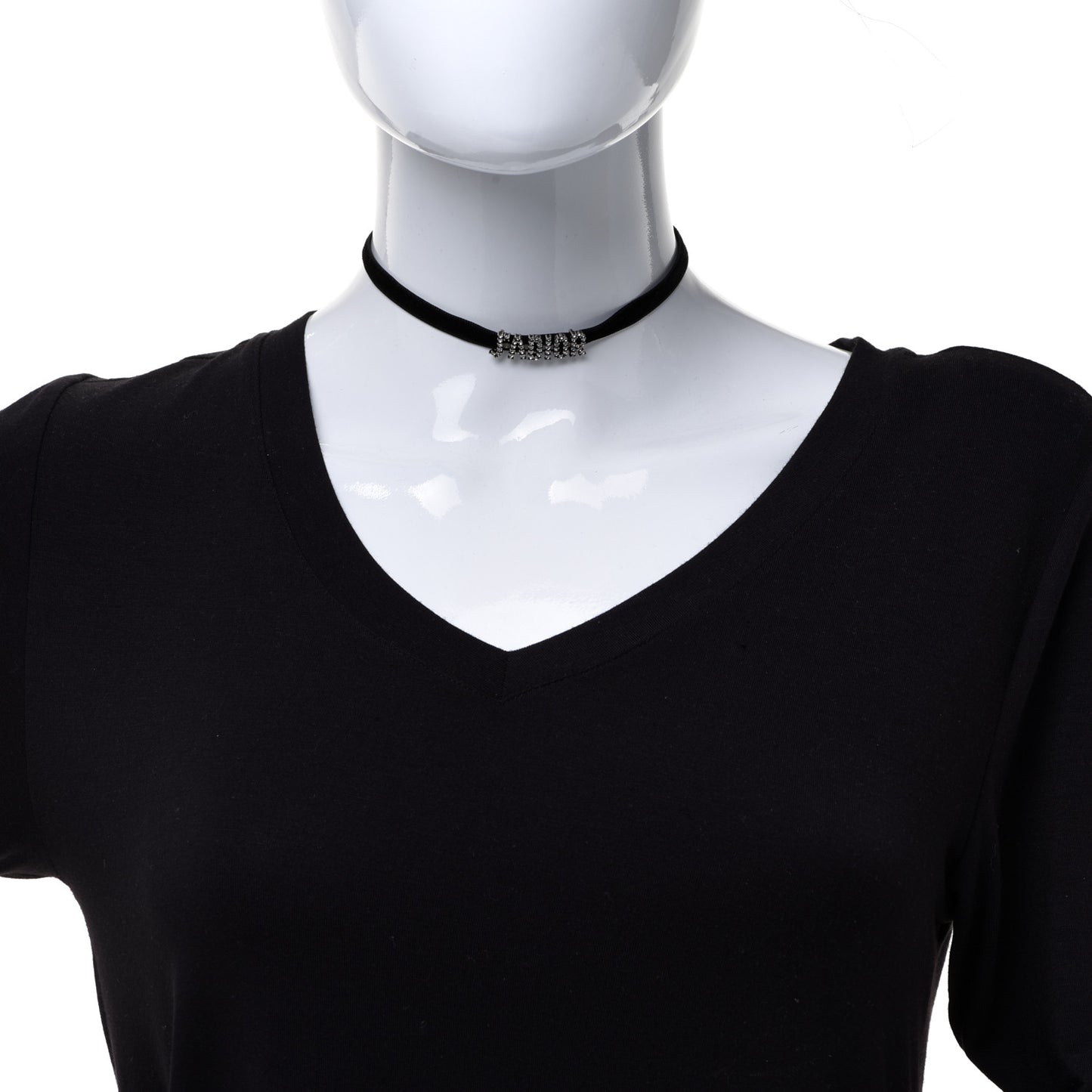Velvet Crystal J’Adior Choker Necklace Black