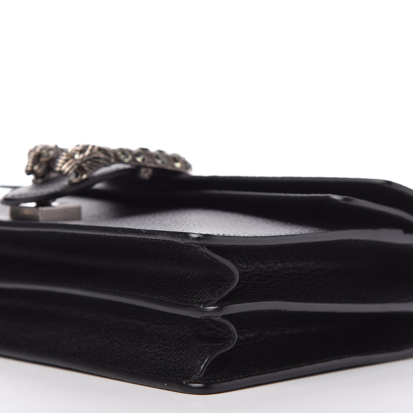 Pebbled Calfskin Small Dionysus Shoulder Bag Black
