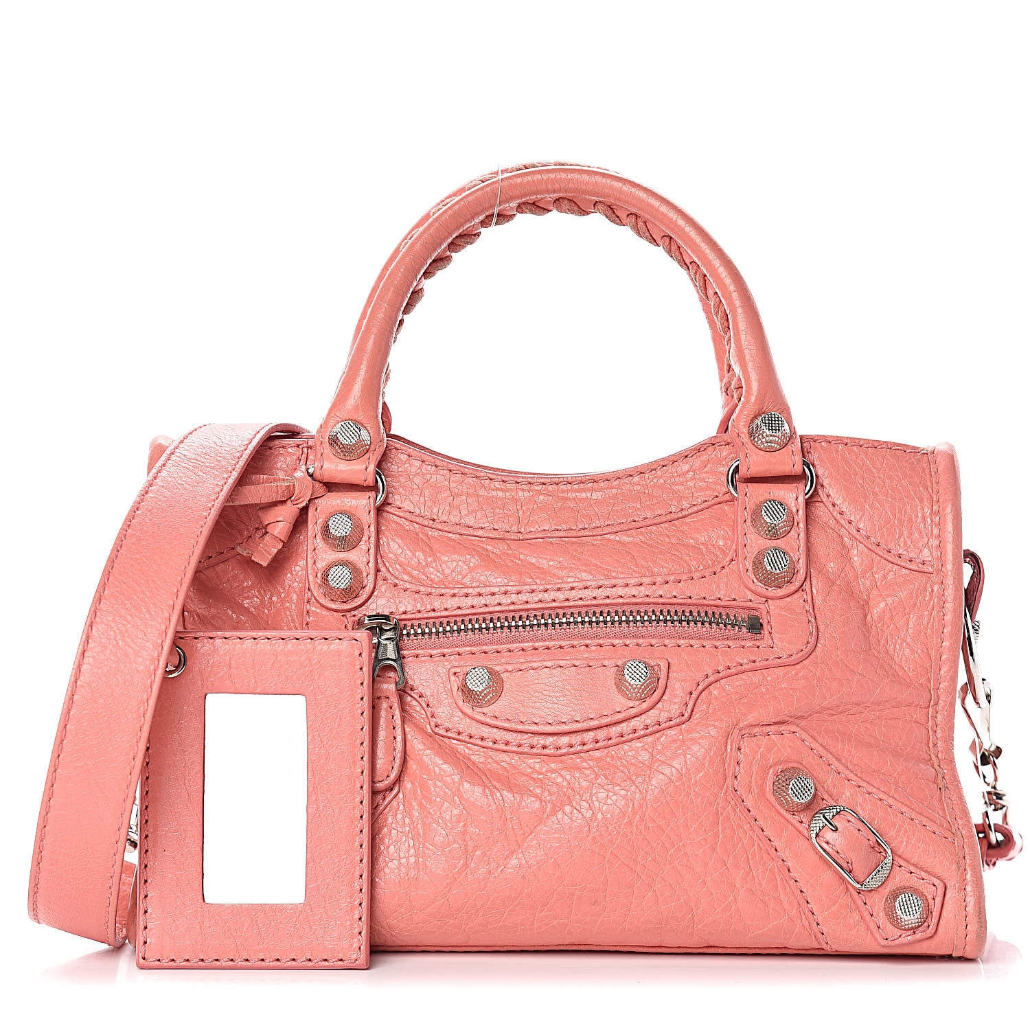 バッグ BALENCIAGA AGNEAU MINI FOLDER HAND BAG Balenciaga Agneau Giant 12 Silver Hardware Mini City Rose