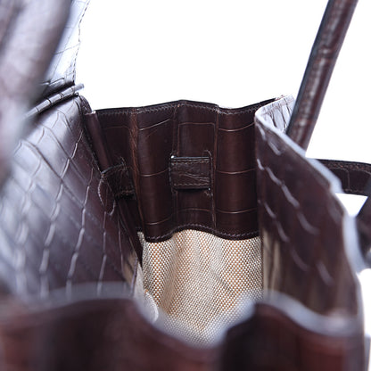Hermes Matte Crocodile Birkin 35 Chocolate 14 of 37