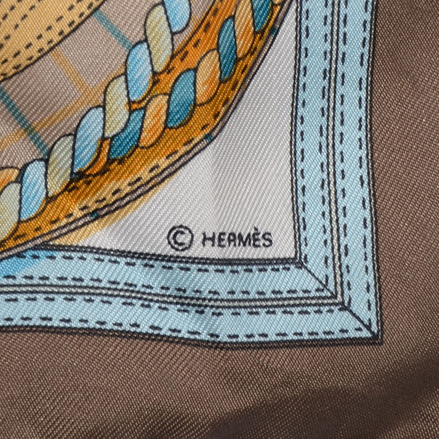 Hermes Silk Grande Tenue Pocket Square 6 of 6