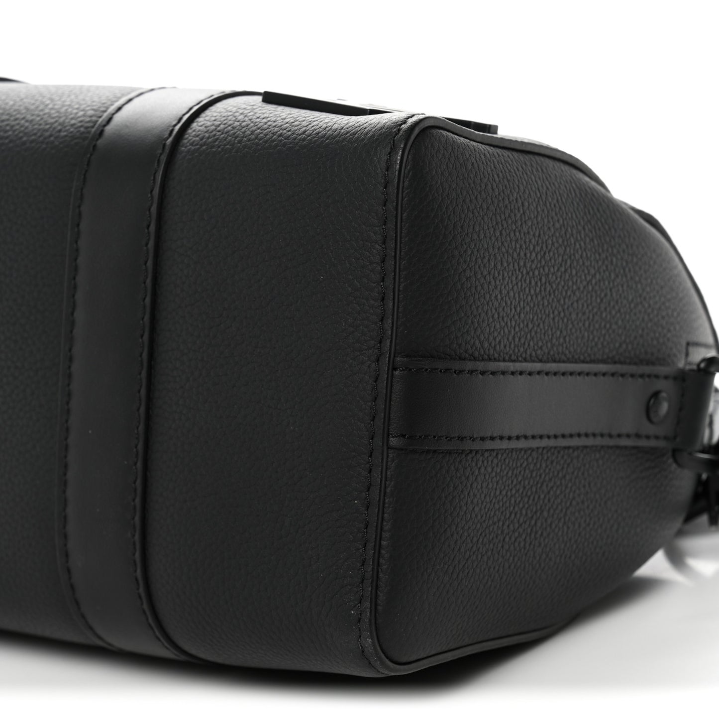 Grained Calfskin Aerogram City Keepall Black