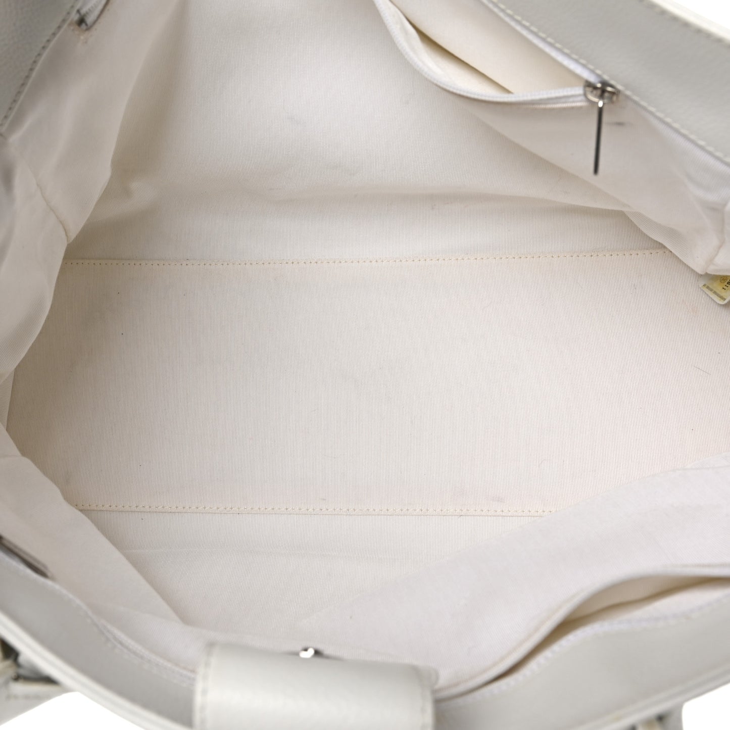 Calfskin Cerf Executive Shopper Tote White