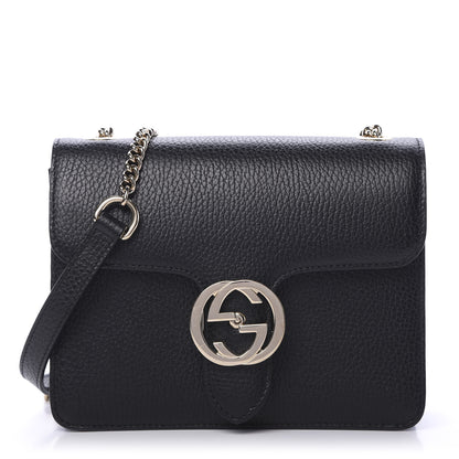 Gucci Dollar Calfskin Small Interlocking G Shoulder Bag Black 1 of 11