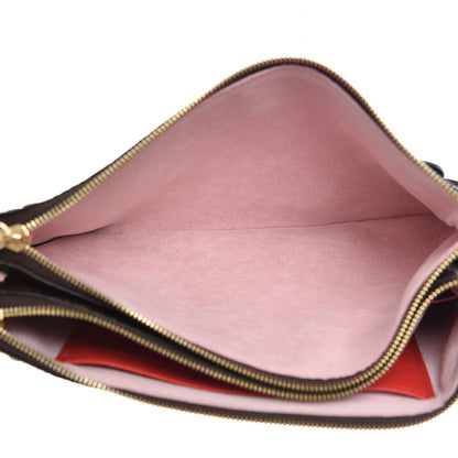 Louis Vuitton Monogram Blooming Flowers Double Zip Pochette 5 of 12